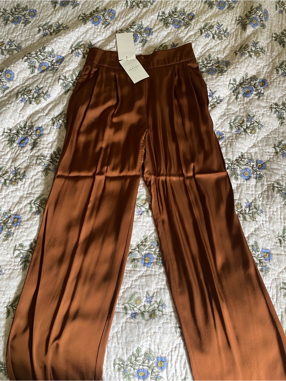 NWT Sezane Georgio Trouser in Caramel - Picture 3 of 6